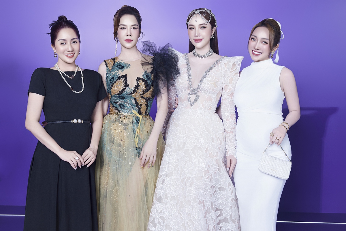 Thu Phương, Bảo Thy và Khánh Thi vừa tham dự một sự kiện sắc đẹp của Lý Thùy Chang - vợ Chi Bảo - tổ chức ở TP.HCM