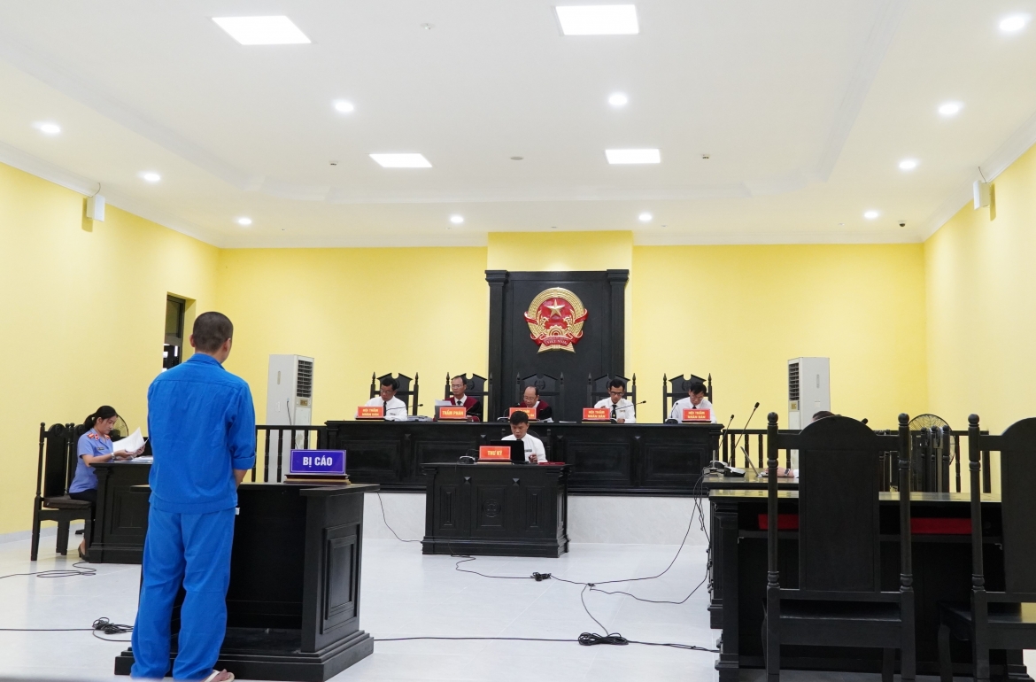Bị cáo Khánh tại tòa