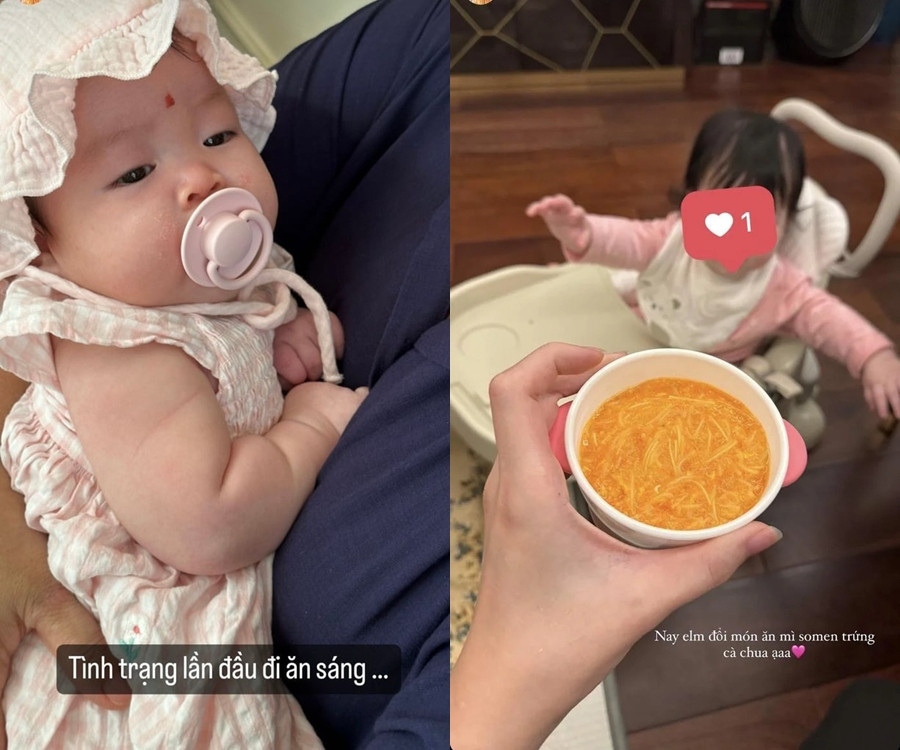 Dù có người giúp việc, Đỗ Mỹ Linh vẫn tự tay chăm sóc cho con. "Chăm sóc con, chứng kiến con lớn lên từng ngày là điều kỳ diệu. Con cái dạy mình rất nhiều. Trước đây, tôi không phải là người cẩn thận, nhưng khi chăm con, tôi học cách tỉ mỉ từng chút", Đỗ Mỹ Linh từng tâm sự.