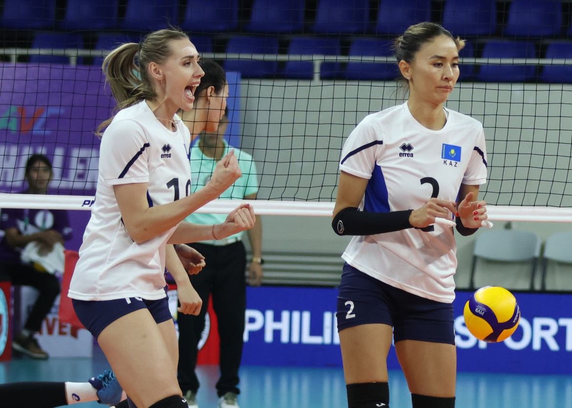 Kazakhstan khởi đầu set 2 rất quyết tâm. (Ảnh: AVC). 