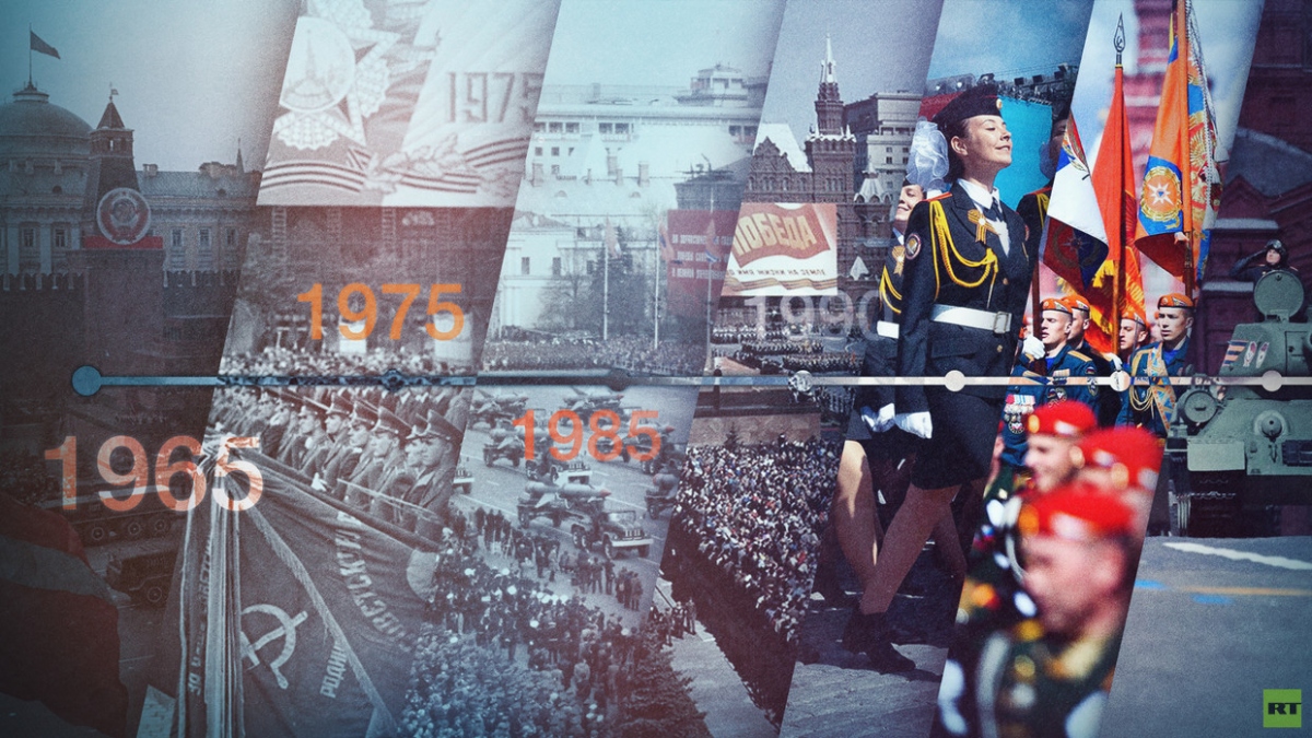 Ngày Chiến thắng 9/5 đã trở thành một ngày lễ đặc biệt ở Nga, kỷ niệm Chiến thắng của Liên Xô trước phát xít Đức trong cuộc Chiến tranh vệ quốc vĩ đại 1941-1945. Ảnh: RT