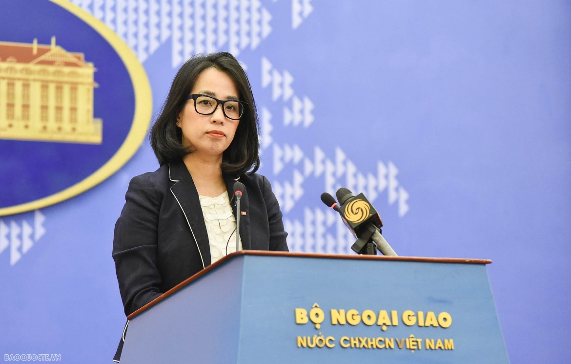 Người phát ngôn Bộ Ngoại giao Việt Nam Phạm Thu Hằng (Ảnh: Báo Quốc tế)
