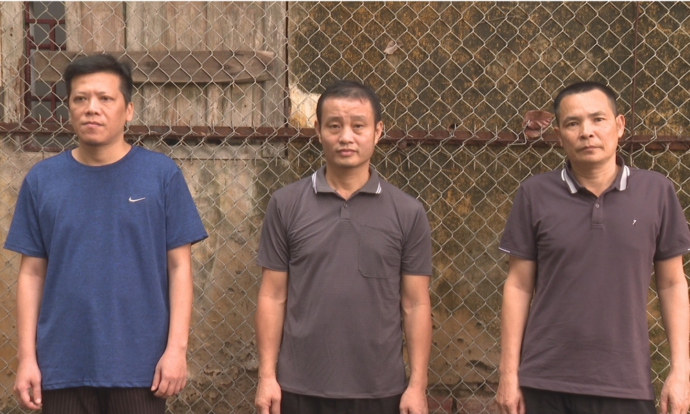 Các đối tượng (từ trái sang): Nguyễn Kim Trinh, Nguyễn Đắc Minh, Nguyễn Văn Sáu