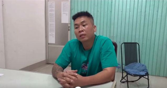 Trần Thanh Lực tại cơ quan công an
