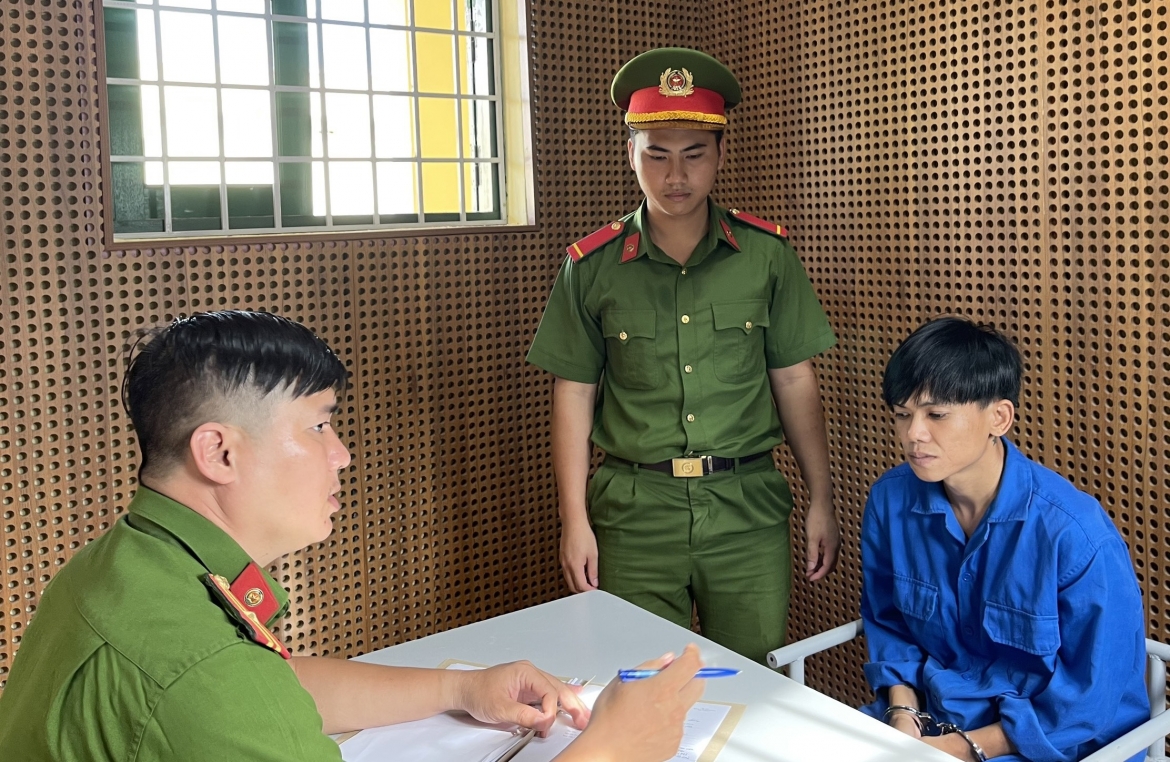 Đối tượng Vũ Tuấn Anh tại Cơ quan điều tra.