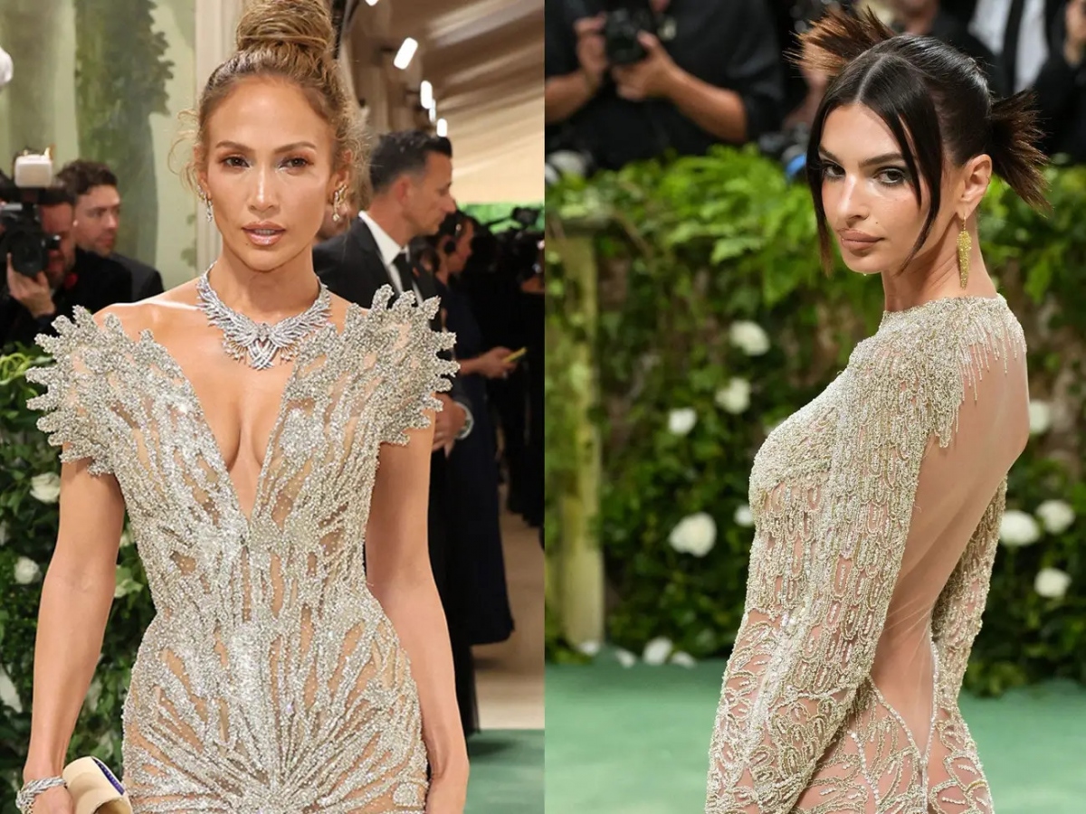 Jennifer Lopez và Emily Ratajkowski mặc váy xuyên thấu tại Met Gala 2024