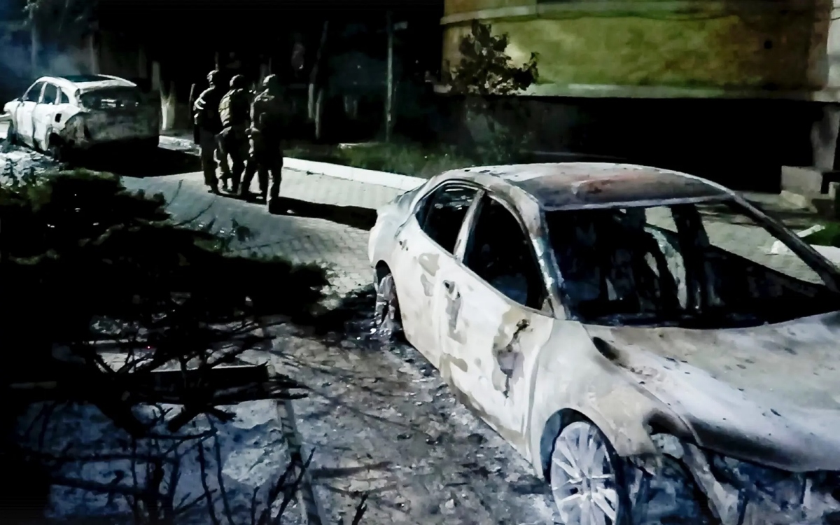 Hiện trường vụ tấn công khủng bố ở Dagestan (Nga) vào tháng 6/2024. Ảnh: Ủy ban quốc gia Nga về chống khủng bố.