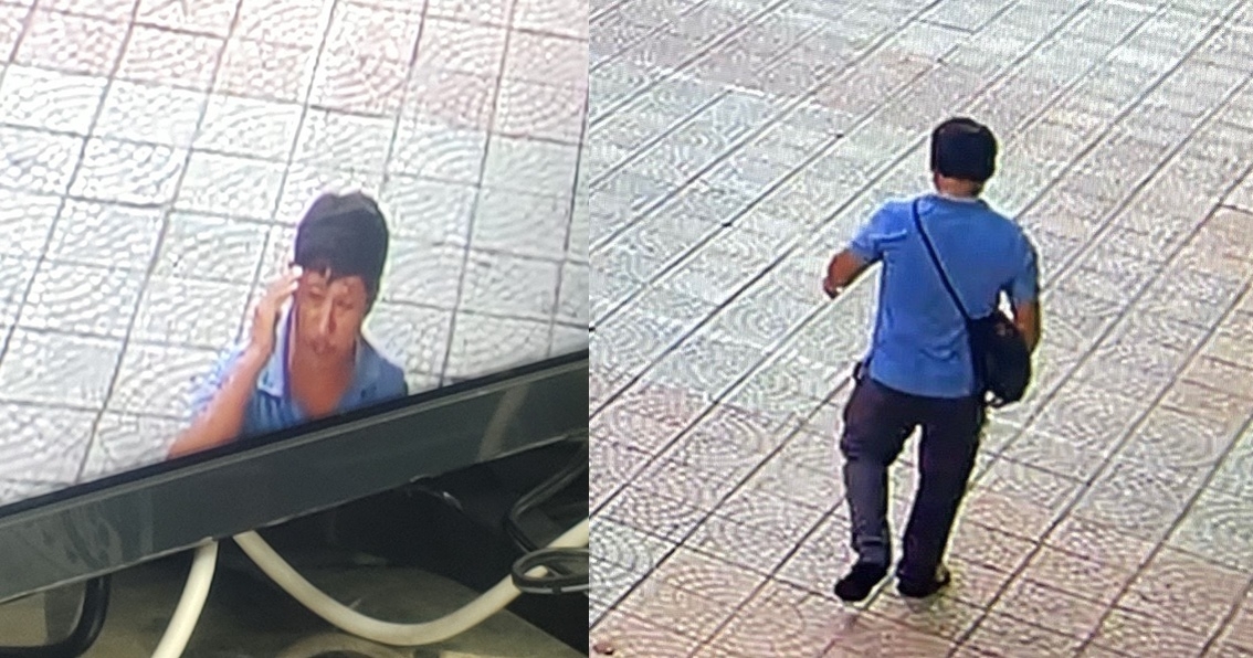 Hình ảnh Lê Đình Dũng được camera ghi lại trước và sau khi gây án.