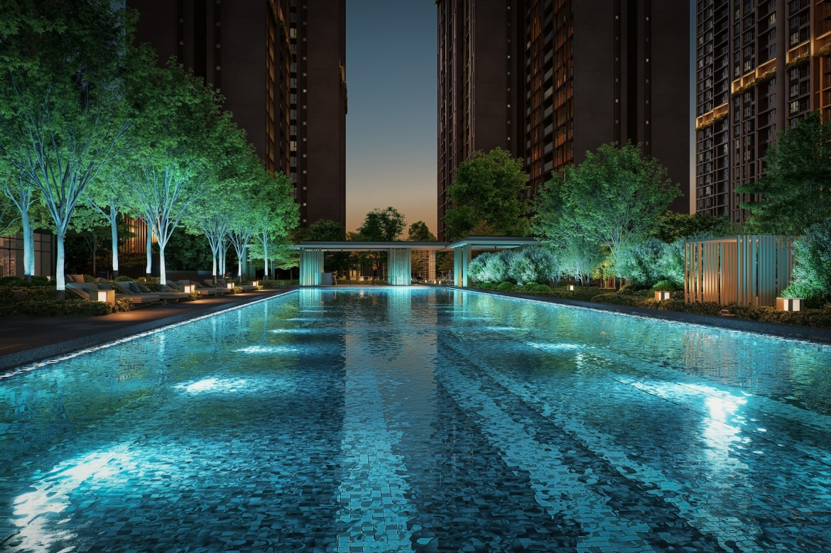 Hệ tiện ích ngoài trời lấy cảm hứng từ ánh cực quang rực rỡ, kiến tạo trải nghiệm sống đẳng cấp