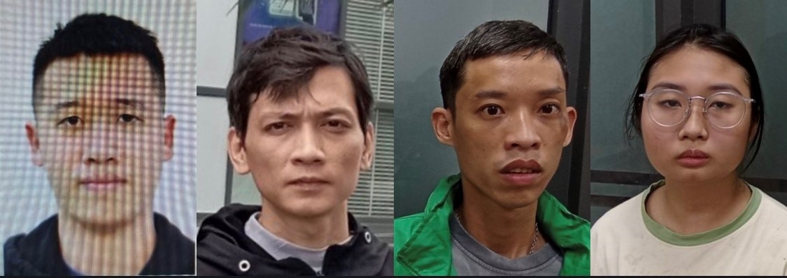 Các đối tượng bị bắt giữ.