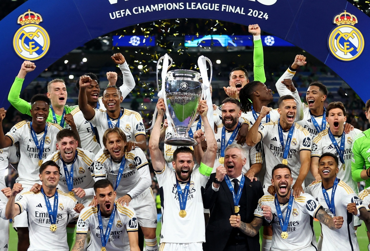 Real Madrid vô địch Cúp C1 châu Âu 2023/2024 (Ảnh: Reuters)