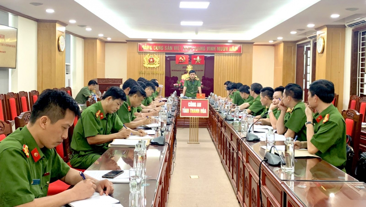 Toàn cảnh hội nghị sơ kết công tác truy nã 6 tháng đầu năm 2024 và triển khai Kế hoạch tổng truy bắt, vận động đầu thú, thanh loại đối tượng truy nã.