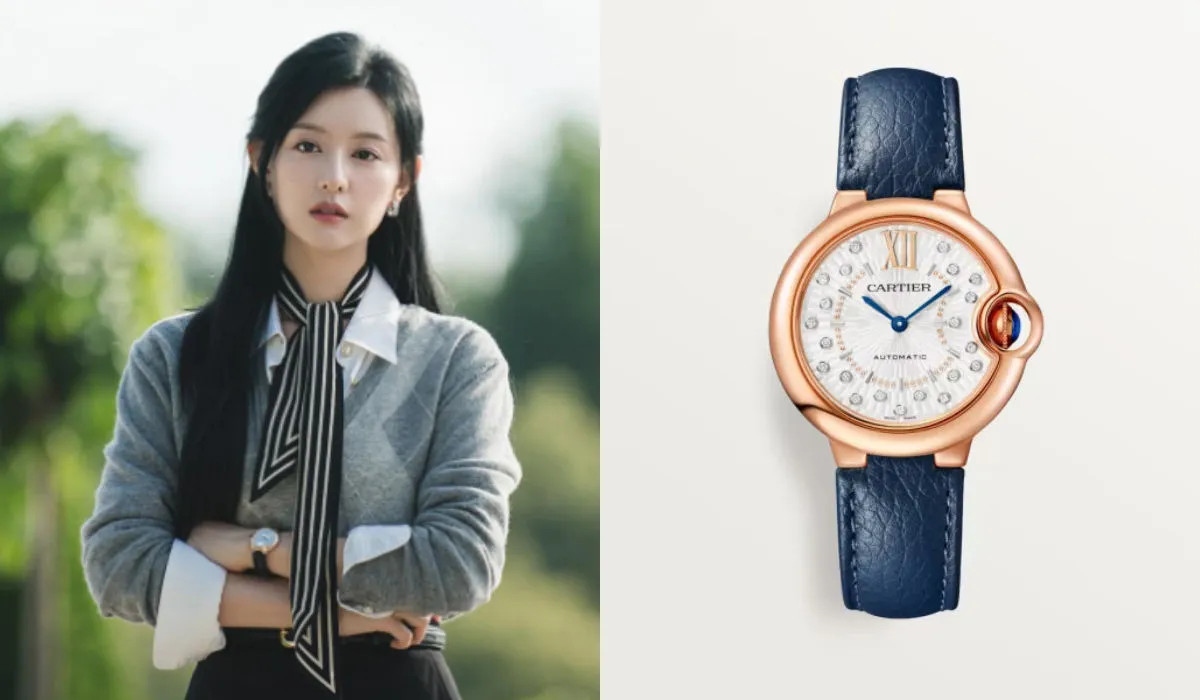 Kim Ji Won đang diện đồng hồ xa xỉ của Cartier.