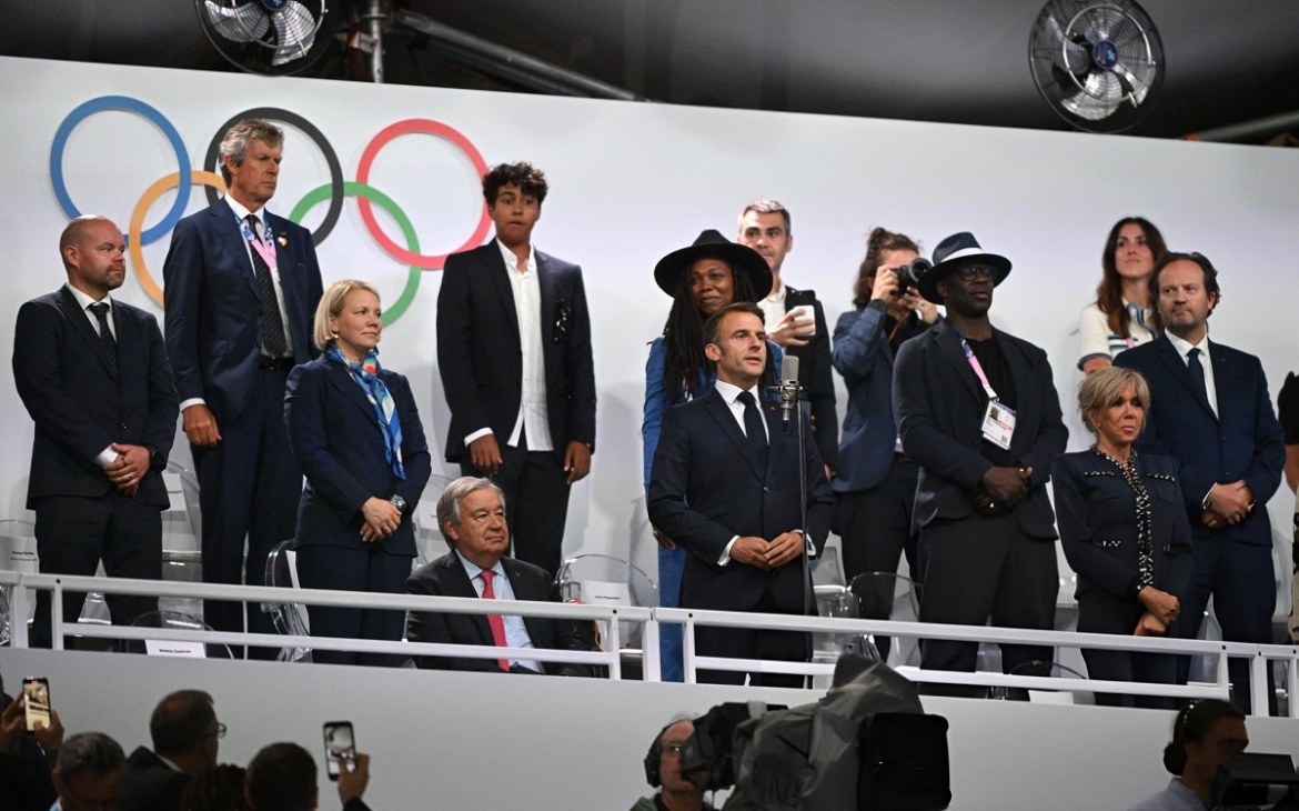 Tổng thống Pháp Emmanuel Macron tuyên bố khai mạc Olympic Paris 2024. 