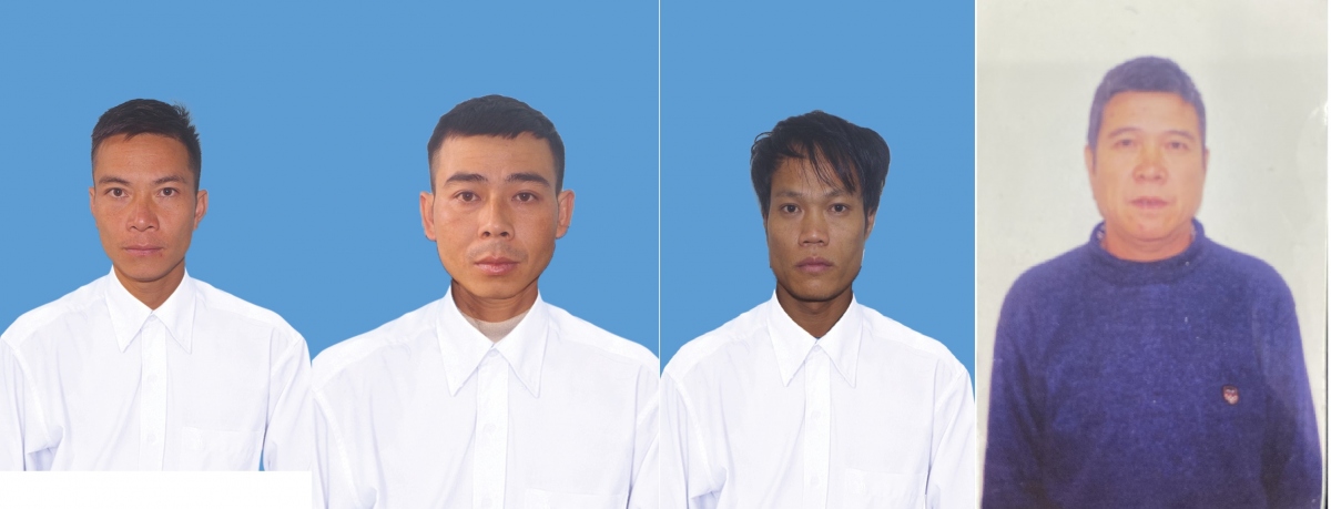 Các bị can Kỳ Văn Lập, Phùng Văn Kiên, Mai Văn Chín, Lục Văn Cun