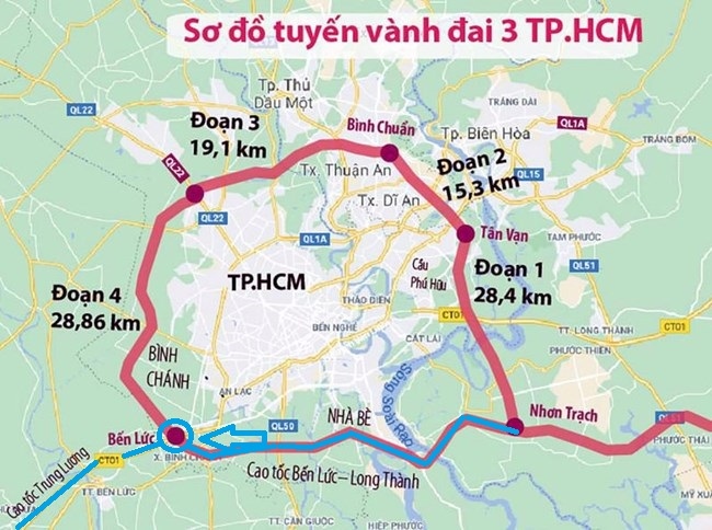 Long An sẽ đưa toàn bộ tuyến chính cao tốc vào khai thác, sử dụng trước tháng 10/2025, kết nối trực tiếp với Cao tốc CT1 và điểm đầu Cao tốc Bến Lức - Long Thành (Ảnh: Quang Anh)