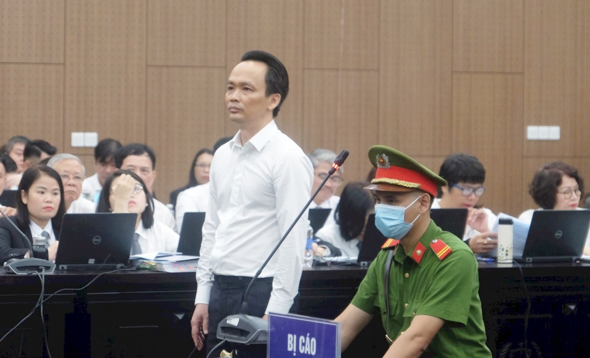 Bị cáo Trịnh Văn Quyết tại phiên tòa.