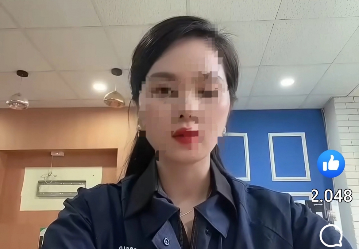 Cô gái bị đồn trong vụ việc lên tiếng (Ảnh chụp từ clip)