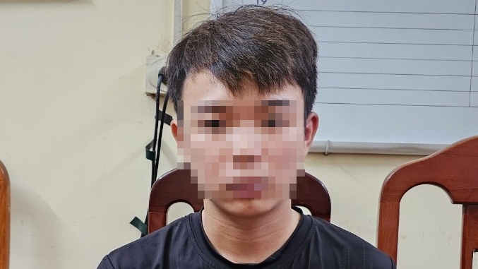 Đối tượng B.T.A. tại cơ quan Công an