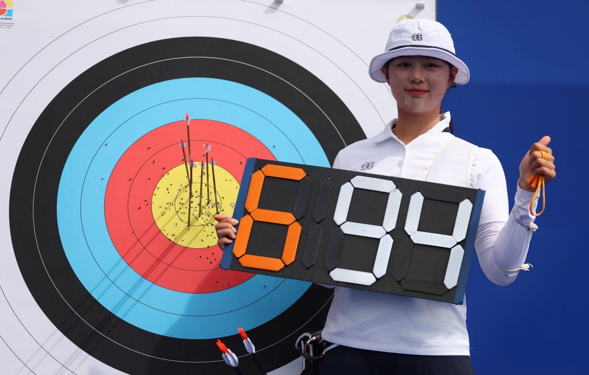 Lim Si Hyeon lập kỷ lục thế giới đầu tiên ở Olympic Paris 2024. (Ảnh: Getty). 