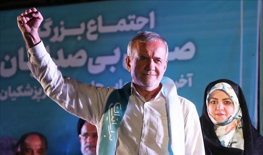 Tổng thống Iran Masoud Pezeshkian. Ảnh: Anadolu.