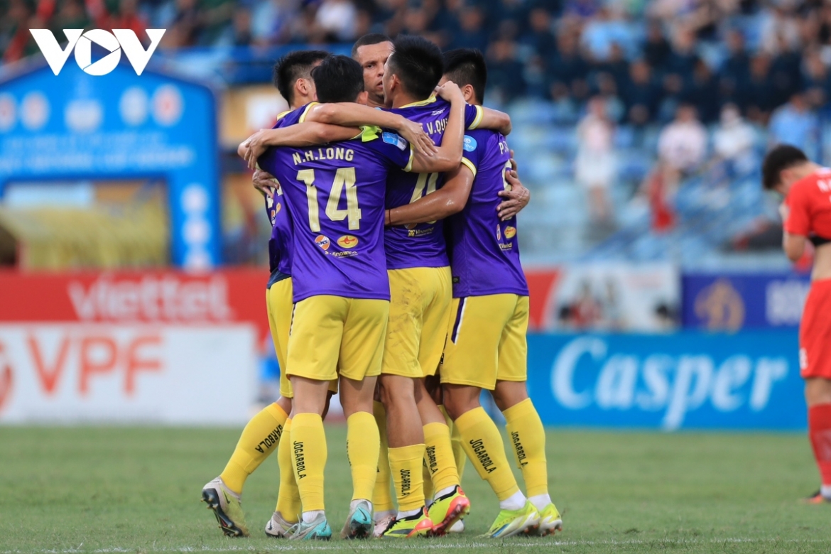 Hà Nội FC vừa có chiến thắng thuyết phục trước Thể Công Viettel. (Ảnh: Hoài Thương). 