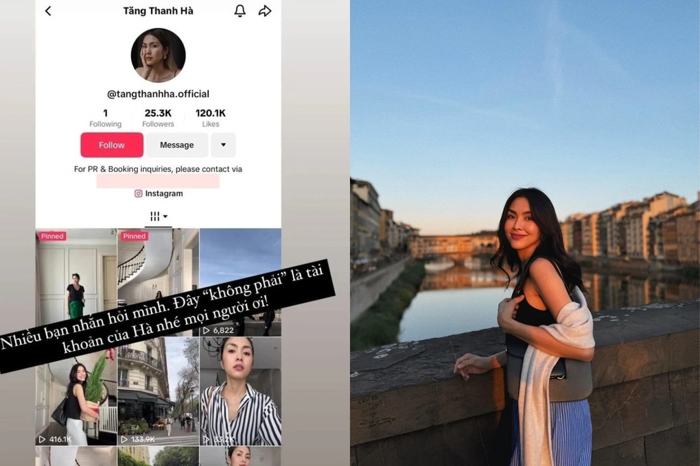 Mới đây, Tăng Thanh Hà gây chú ý khi đăng tải bức ảnh chụp màn hình một tài khoản TikTok mang tên cô với hơn 25.000 người theo dõi, kèm dòng chia sẻ: "Nhiều bạn nhắn hỏi mình. Đây không phải là tài khoản của Hà nhé mọi người ơi". Thực tế những hình ảnh, video trên kênh này được lấy từ các tài khoản mạng xã hội "chính chủ" của Tăng Thanh Hà. Mặc dù vậy, tài khoản mạo danh này lại thu hút lượt xem đáng kể, có video lên đến 1,6 triệu lượt xem. 