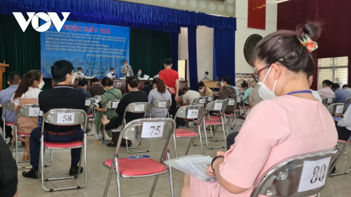Một buổi đấu giá tại Thành phố Pleiku, Gia Lai năm 2022 (Ảnh: Nguyễn Thảo)