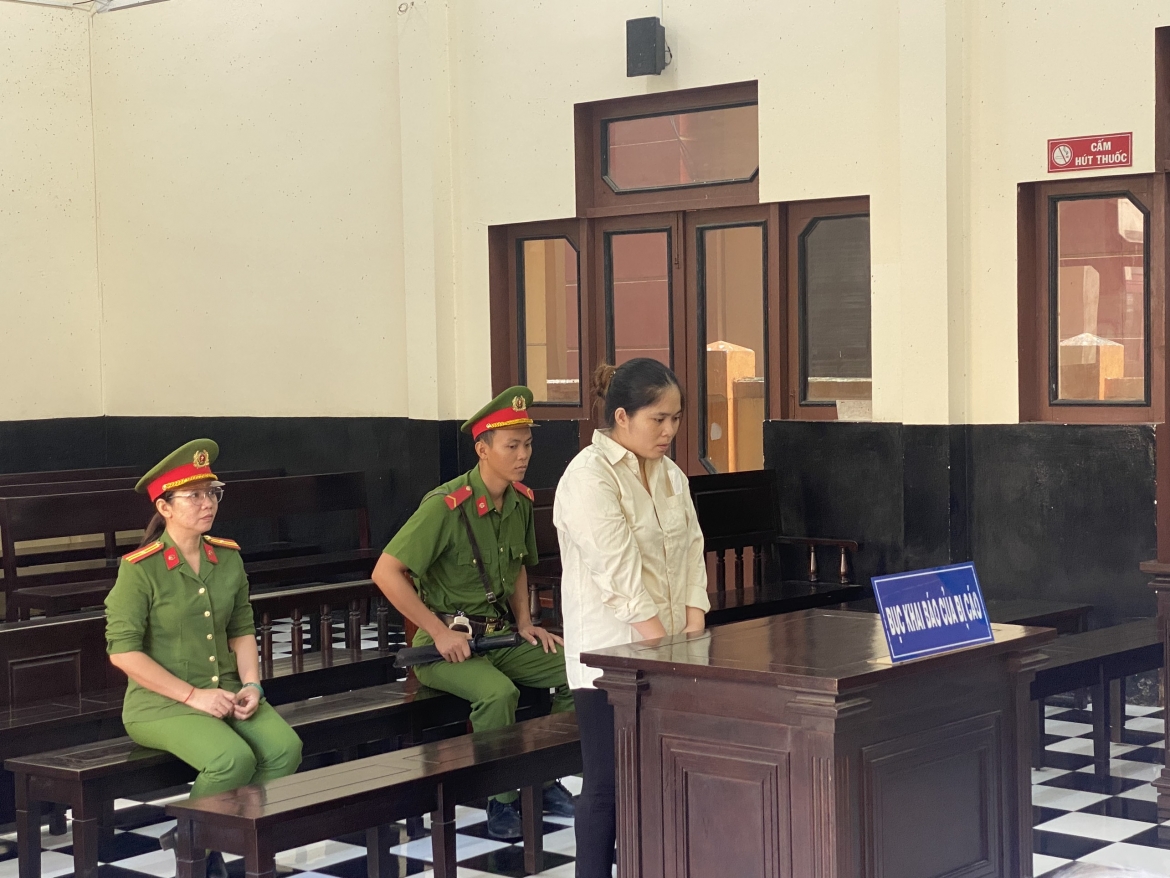 Bị cáo Nguyễn Thị Thanh tại phiên tòa