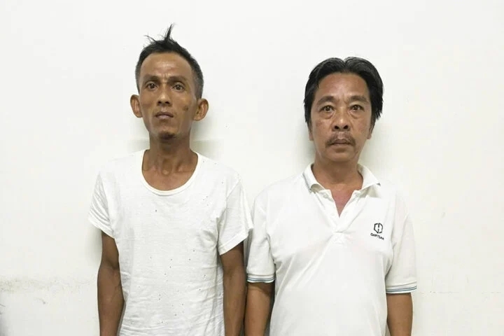 Nguyễn Văn Tuấn (trái) và Nguyễn Văn Hòa. (Ảnh: Công an cung cấp)
