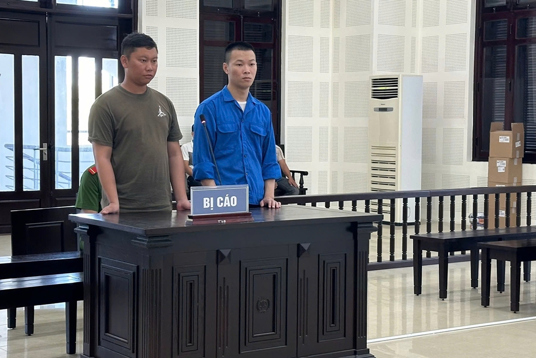 Hai bị cáo tại toà