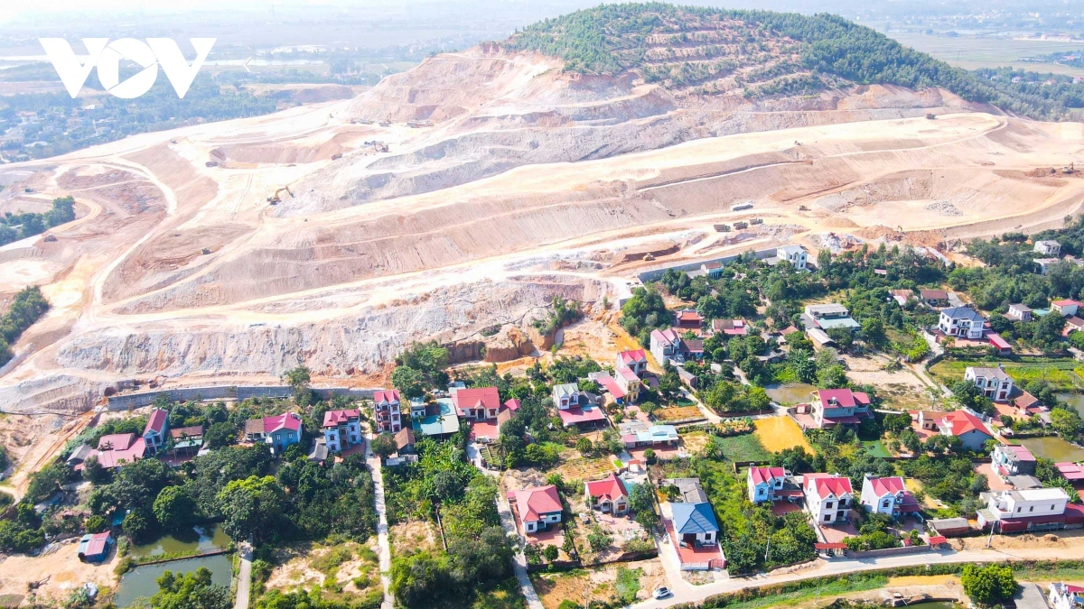 Toàn cảnh khu vực thi công dự án sân golf Việt Yên giai đoạn 2