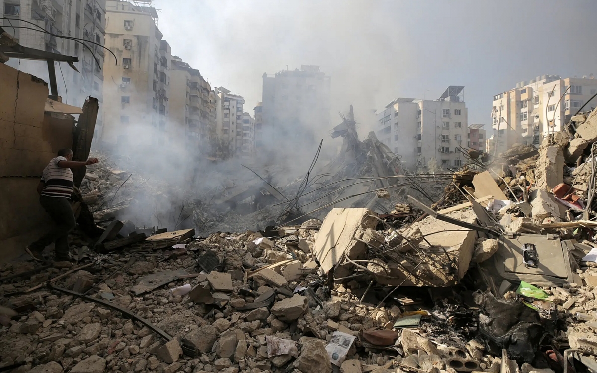 Địa điểm bị Israel không kích khiến thủ lĩnh Hezbollah Nasrallah chết trong hầm ngầm ở ngoại ô thủ đô Beirut của Lebanon. Ảnh: Reuters.