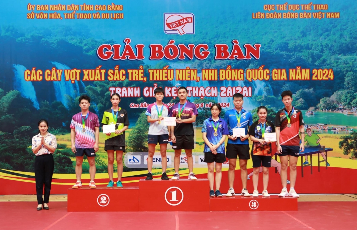 Các cây vợt bóng bàn CAND – T&amp;T thi đấu thăng hoa tại Giải bóng bàn các cây vợt xuất sắc trẻ, thiếu niên, nhi đồng quốc gia năm 2024.