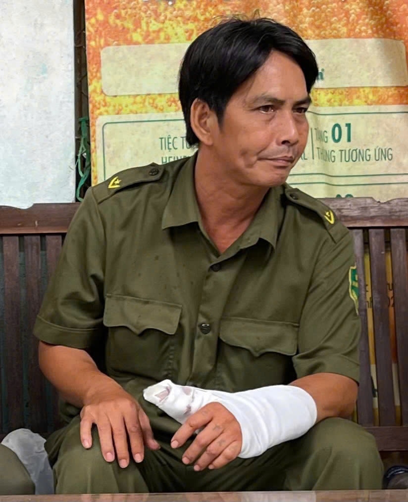 Ông Lê Hữu Khánh, thành viên Tổ bảo vệ ANTT ở cơ sở. Ảnh: CABT