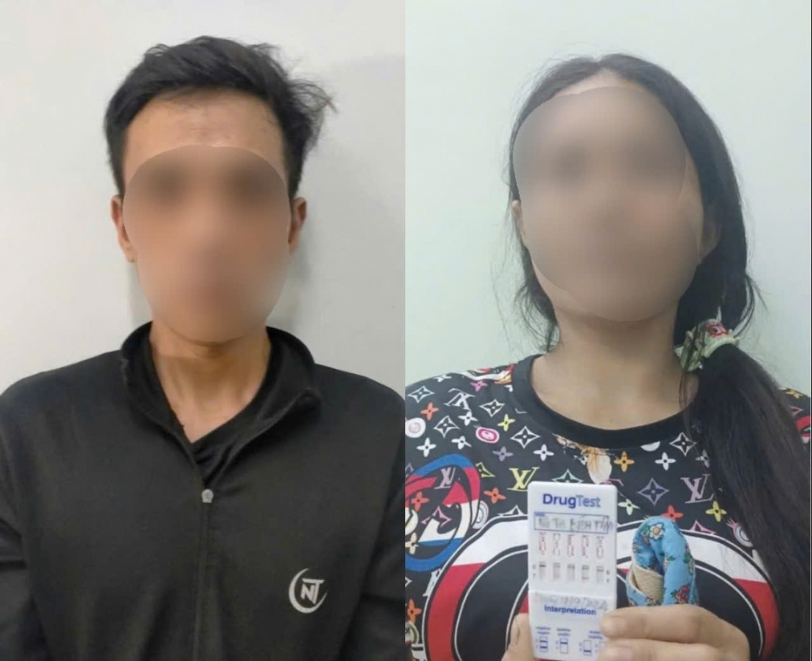 2 đối tượng tại cơ quan công an. 