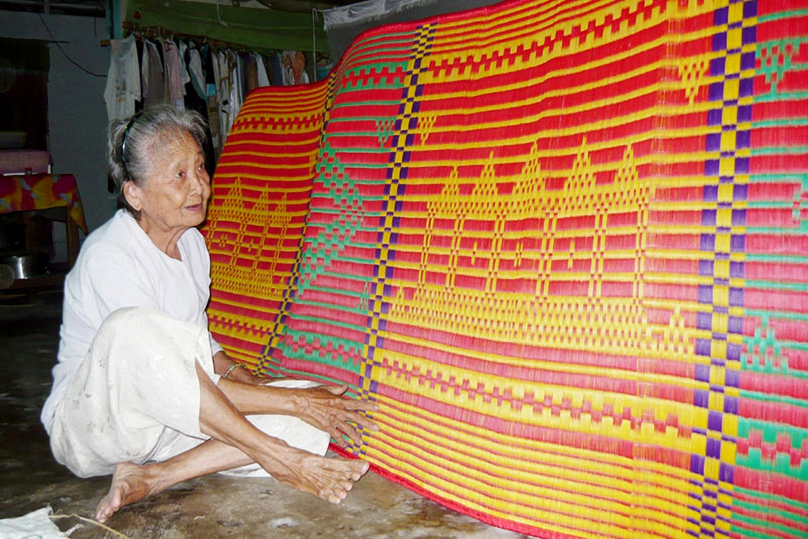 Hoa văn chiếu Cà Hom mang đậm nét văn hóa Khmer