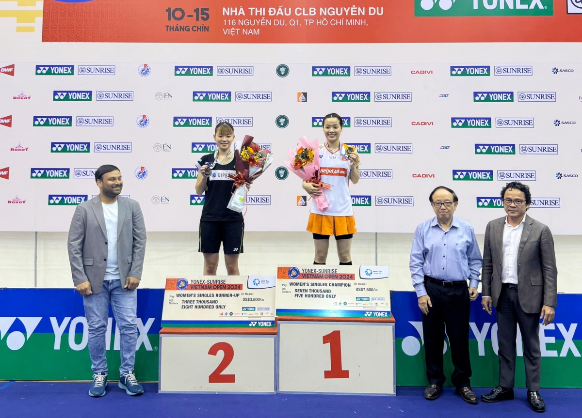 Thùy Linh tham dự giải China Masters 1000, nơi quy tụ những VĐV hàng đầu của làng cầu lông thế giới ngay sau khi vô địch Vietnam Open 2024. (Ảnh: VBF). 