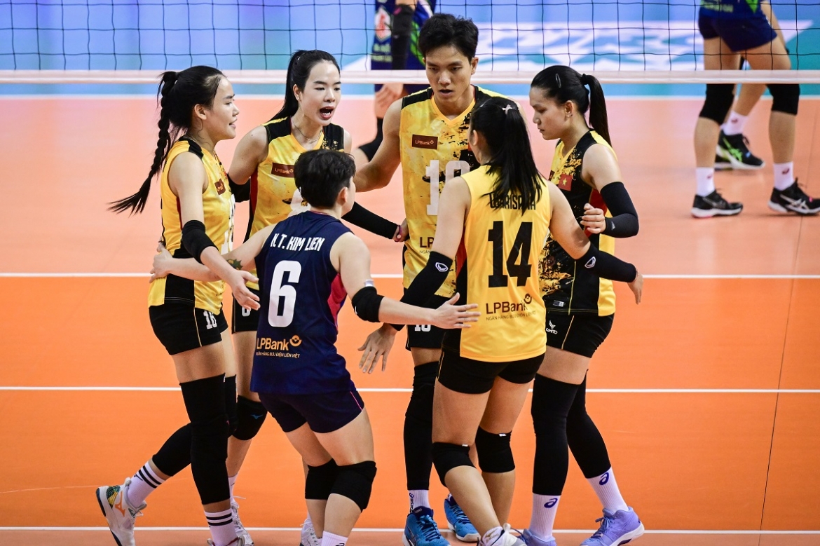 CLB bóng chuyền nữ Ninh Bình còn cách giải vô địch thế giới các CLB 1 trận thắng. (Ảnh: AVC). 