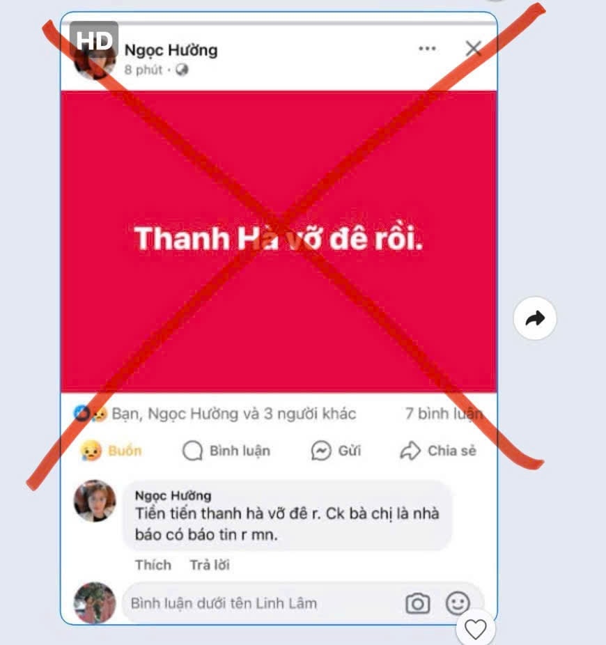 Những thông tin sai sự thật về mưa lũ tại Hải Dương đã gây hoang mang trong nhân dân.