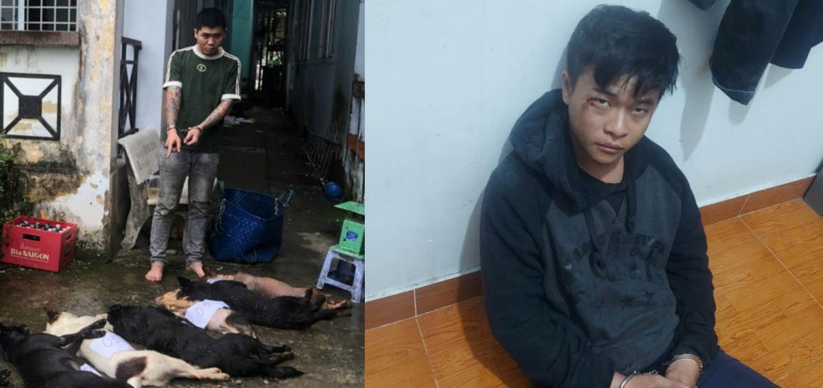 Hai đối tượng trộm chó và tang vật