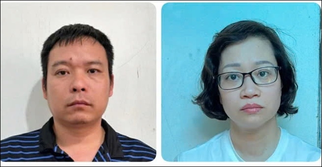 Bị can Nguyễn Quý Khái và Bùi Thị Mai Hương