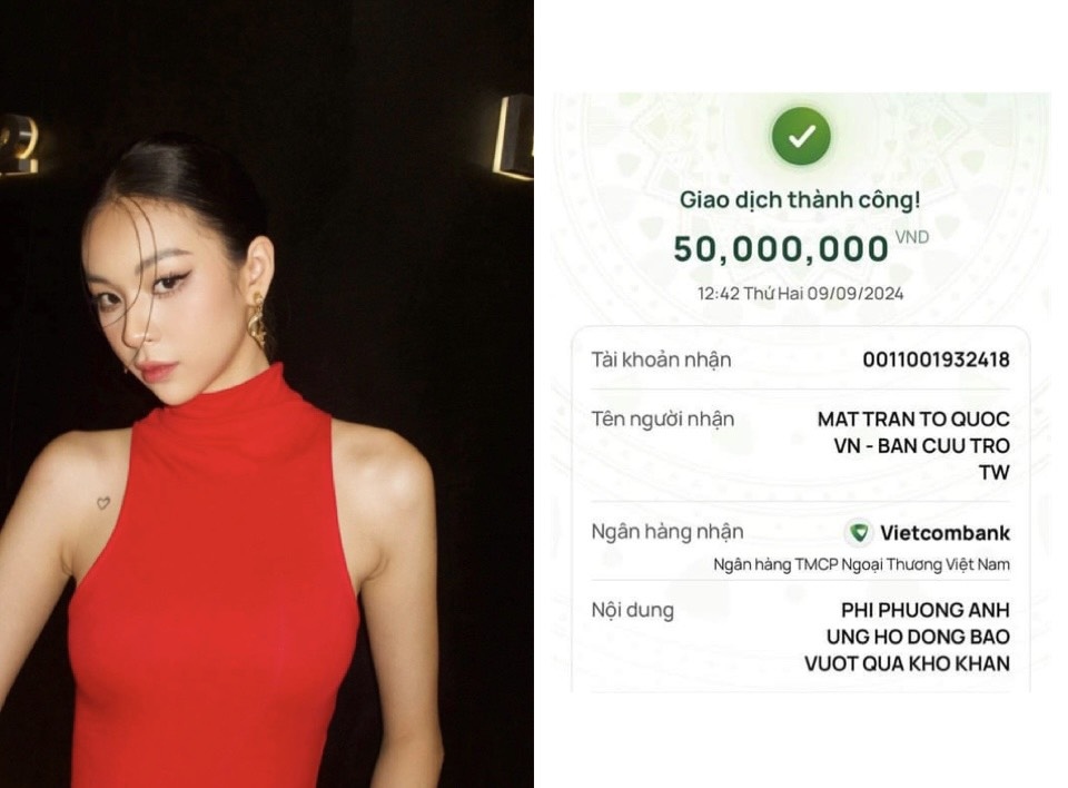Phí Phương Anh gửi 50 triệu đồng để san sẻ bớt gánh nặng cho bà con