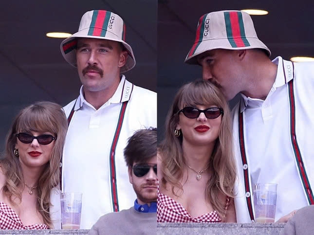 Taylor Swift và Travis Kelce tại giải quần vợt Mỹ mở rộng 2024.