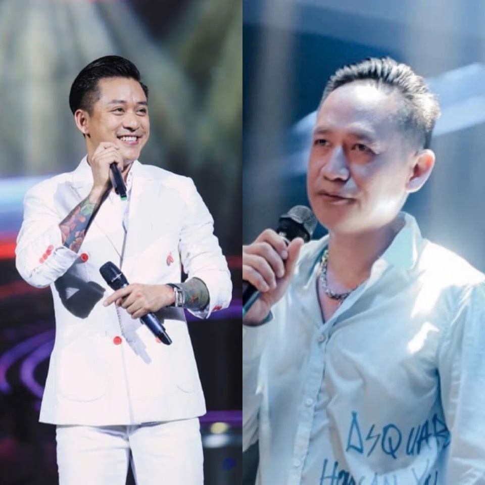 Ca sĩ Tuấn Hưng (trái) và ca sĩ Duy Mạnh