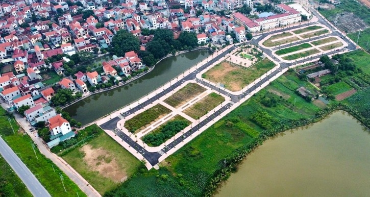 Đấu giá đất tại Hoài Đức (Hà Nội): Giá trúng cao nhất 133,3 triệu đồng/m2, tăng hơn 18 lần khởi điểm. (Ảnh: KT)
