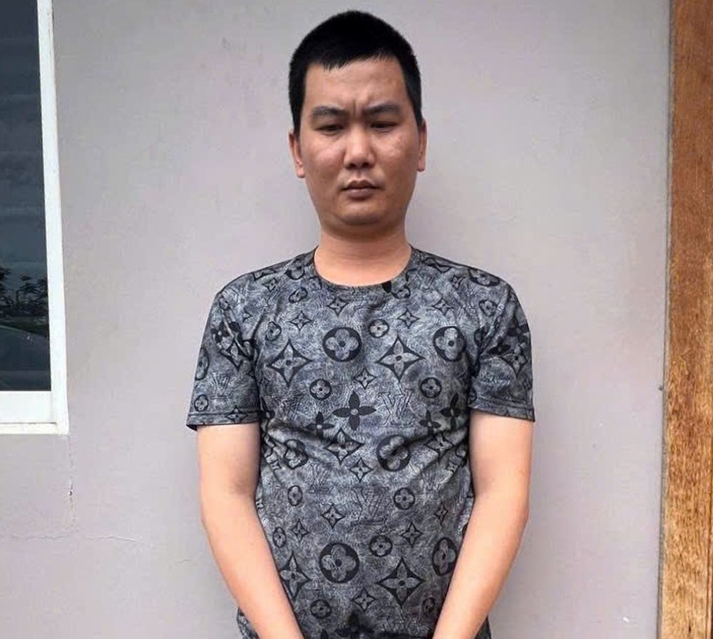 Đối tượng Lưu Văn Thành khi bị bắt giữ.