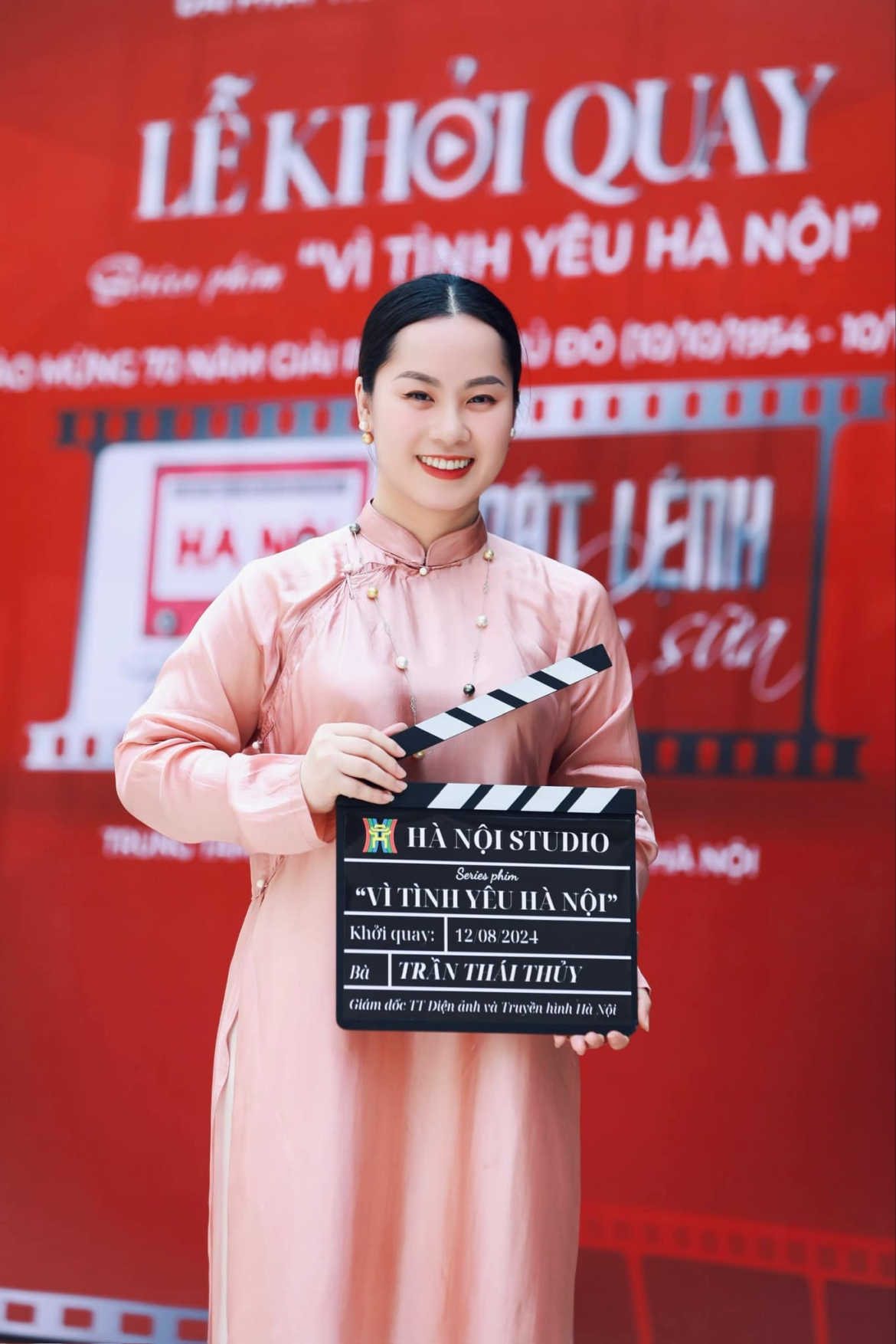 Bà Trần Thái Thủy - Giám đốc Trung tâm Điện ảnh và Truyền hình, Đài PT-TH Hà Nội