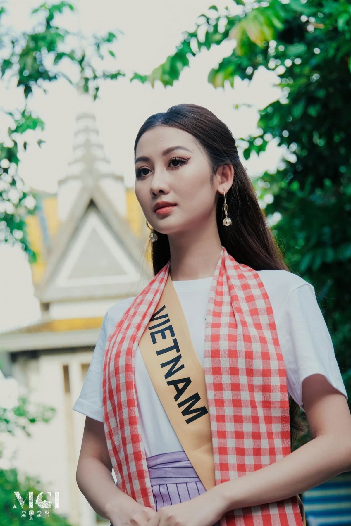 Quế Anh trong một hoạt động của cuộc thi (Ảnh: Miss Grand International)