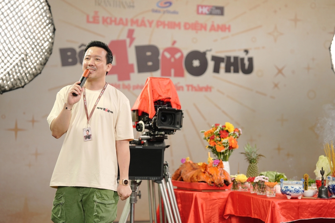Trấn Thành tại lễ khai máy phim Bộ tứ báo thủ